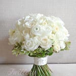 Perth wedding florist twillery. White rose formal bouquet perth wedding florist designs by twillery floral studio